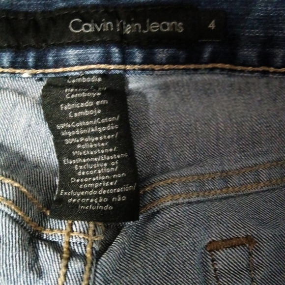 CALVIN Klein Women's Flare Jeans Blue Denim Medium Wash Low Rise Bootcut Sz 4 - Picture 6 of 10